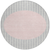 8' Silver And Pink Round Striped Washable Indoor Outdoor Area Rug