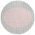8' Silver And Pink Round Striped Washable Indoor Outdoor Area Rug