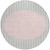 8' Silver And Pink Round Striped Washable Indoor Outdoor Area Rug