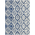 8' X 10' Navy Blue And Ivory Geometric Washable Indoor Outdoor Area Rug