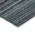 8' X 10' Teal Blue Sky Blue And Gray Striped Washable Indoor Outdoor Area Rug