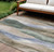 10' X 14' Beige And Denim Blue Abstract Washable Indoor Outdoor Area Rug