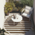 8' Round Chocolate Round Striped Washable Non Skid Indoor Outdoor Area Rug