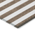 8' Round Chocolate Round Striped Washable Non Skid Indoor Outdoor Area Rug