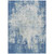 10' X 14' Denim Blue And Ivory Abstract Washable Indoor Outdoor Area Rug Transitional Style - Denim Blue, Ivory Color