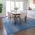 10' X 14' Sky Blue And Navy Blue Nautical Washable Indoor Outdoor Area Rug