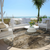 8' Round Taupe Round Floral Washable Non Skid Indoor Outdoor Area Rug