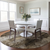 8' Round Taupe Round Floral Washable Non Skid Indoor Outdoor Area Rug