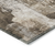 8' Round Taupe Round Floral Washable Non Skid Indoor Outdoor Area Rug