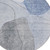 8' Denim Blue And Sky Blue Round Abstract Washable Indoor Outdoor Area Rug Transitional Style - Denim Blue, Sky Blue Color