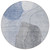 8' Denim Blue And Sky Blue Round Abstract Washable Indoor Outdoor Area Rug Transitional Style - Denim Blue, Sky Blue Color