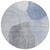 8' Denim Blue And Sky Blue Round Abstract Washable Indoor Outdoor Area Rug Transitional Style - Denim Blue, Sky Blue Color