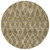 8' Brown Beige And Tan Round Geometric Washable Indoor Outdoor Area Rug