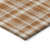9' X 12' Orange And Ivory Plaid Washable Indoor Outdoor Area Rug