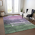 8' X 10' Lavender And Lilac Abstract Washable Indoor Outdoor Area Rug