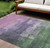 8' X 10' Lavender And Lilac Abstract Washable Indoor Outdoor Area Rug