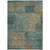 8' X 10' Teal Blue Brown And Taupe Abstract Washable Indoor Outdoor Area Rug