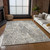 10' X 14' Ivory Charcoal And Beige Geometric Washable Indoor Outdoor Area Rug