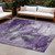 8' X 10' Gray and Purple Abstract Washable Non Skid Indoor Outdoor Area Rug - 608219052805