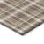 9' X 12' Chocolate and Ivory Plaid Washable Non Skid Indoor Outdoor Area Rug