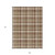9' X 12' Chocolate and Ivory Plaid Washable Non Skid Indoor Outdoor Area Rug