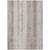 9' X 12' Taupe And Ivory Striped Washable Indoor Outdoor Area Rug
