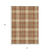 10' X 14' Brown Black And Beige Plaid Washable Indoor Outdoor Area Rug