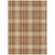 10' X 14' Brown Black And Beige Plaid Washable Indoor Outdoor Area Rug