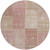 8' Blush Pink And Mauve Round Patchwork Washable Indoor Outdoor Area Rug