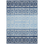 9' X 12' Blue Sky Blue And Ivory Geometric Washable Indoor Outdoor Area Rug