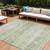 9' X 12' Artichoke Green And Ivory Abstract Washable Indoor Outdoor Area Rug Transitional Style - Artichoke Green, Ivory Color