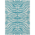 10' X 14' Teal Blue And Ivory Animal Print Washable Indoor Outdoor Area Rug
