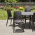 Set of Four Brown Heavy Duty Plastic Outdoor Stacking Dining Chairs