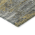 8' Gold And Taupe Round Abstract Washable Indoor Outdoor Area Rug