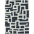 8' X 10' Black And Ivory Abstract Washable Indoor Outdoor Area Rug