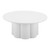 34" White Rounded Aluminum Outdoor Coffee Table