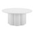34" White Rounded Aluminum Outdoor Coffee Table