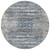 8' Blue And Beige Round Moroccan Washable Indoor Outdoor Area Rug
