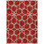 8' X 10' Red And Ivory Geometric Washable Indoor Outdoor Area Rug - 880016771091