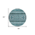 8' Teal Blue Ivory And Gray Round Southwestern Washable Indoor Outdoor Area Rug