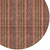 8' Blush Burgundy And Pink Round Striped Washable Indoor Outdoor Area Rug