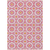 9' X 12' Pink Ivory And Orange Floral Medallion Washable Indoor Outdoor Area Rug