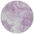 8' Lavender And Ivory Round Abstract Washable Indoor Outdoor Area Rug - Lavender, Ivory