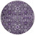8' Purple Lilac And Lavender Round Oriental Washable Indoor Outdoor Area Rug - Purple, Lilac, Lavender