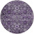 8' Purple Lilac And Lavender Round Oriental Washable Indoor Outdoor Area Rug - Purple, Lilac, Lavender
