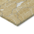 8' Gold Charcoal And Ivory Round Abstract Washable Indoor Outdoor Area Rug