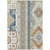 10' X 14' Ivory Blue And Brown Aztec Washable Indoor Outdoor Area Rug