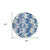 8' Navy Blue And Sky Blue Round Abstract Washable Indoor Outdoor Area Rug