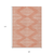 9' X 12' Salmon And Ivory Geometric Washable Indoor Outdoor Area Rug