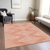 9' X 12' Salmon And Ivory Geometric Washable Indoor Outdoor Area Rug